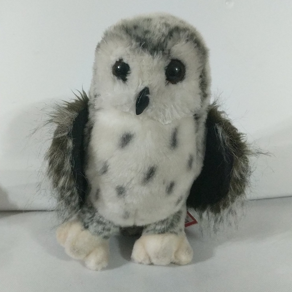 Douglas Cuddle Toy Crescent Silver Owl Plush Stuffed Animal